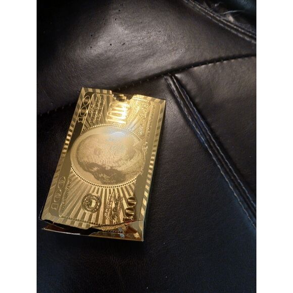 Gold Foil Playing Cards Men Women Poker Games Cut Box - Picture 3 of 9